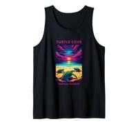 Turtle Cove Bahamas Sunset Tropical Paradise Art Tank Top