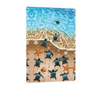 Turtle crawling on the beach patterned signage, indoor and outdoor wall decoration, suitable for parties, bedrooms, and porches.