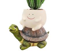 Turtle Cute Plate with Cute Paddling Turtle | Resin Carrier for House Plants | Garden Decoration with Turtle for House Balcony External Courtyard
