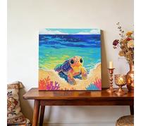 Turtle Diamond Art, Diamond Painting Ocean 20x30cm, 5D Full Round Drill Crystal Art Craft Kits Beginner Hobbies for Adults, Rhinestone Embroidery Gem Numbers Canvas Paintings for Home Room Decor s0861