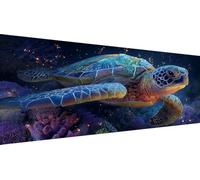 Turtle Diamond Art Kits for Adults, 5D DIY Full Drill Diamond Painting Coral Kits for Beginners, Premium Gem Crafts Embroidery Pictures for Home Decoration, Mothers Day Gifts for Mum, 40x80cm Y1-188