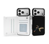 Turtle Diver Phone Case Compatible with iPhone 17/17 Air/17 Pro/17 Pro Max Flip Protective Cover with Card Holder