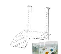 Turtle Dock for Turtles, Adjustable Floating , Stable Transparent Patio for Resting and Tanning Buildings - for Home, Dorm, Office, Living Room and Balcony