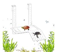 Turtle Dock Ladder - Clear Acrylic Adjustable 15.5 x 16.2 cm 400g + 19.3 x 16.3 cm 500g Stable Floating for Lounging | Turtle Climbing Rest Deck for Turtles