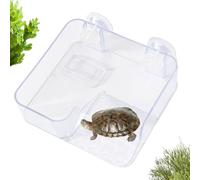 Turtle Dock - Suction Cup Clear Terrace Decoration, Ramp Dock Adjustable Height, Stable Floating For Reptile Resting | Transparent Basking Terrace For Aquatic Pets | Secure Climbing Ramp