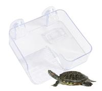 Turtle Docks - Basking Suction Cup Clear Terrace | Adjustable Height Basking Area Ramps for Reptile, Aquatic Tank, Habitat Enclosure, Terrarium Pet Care or Turtles Frogs, 7.28x6.69x2.17in