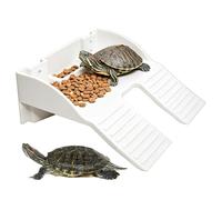 Turtle Docks for Basking,Non-Slip Large with Food Holder Ramp - Turtle Ramp Tank Basking Area - for Climbing Enrichment Resting Feeding Sleeping Bearded Dragon Tortoise Gecko