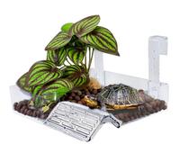 Turtle Docks for Sunning, Turtle Ramps for Aquariums, Turtle Species Climbing Stage, Reptile , Height-Adjustable Hideouts for Reptiles and Amphibians, Refuge for Frogs