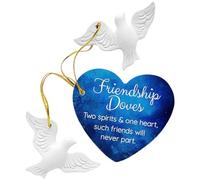 Turtle Dove Ornaments Sets with Friendship Cards | 2 Sets Per Order | 2.5 Inch