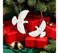 Turtle Doves Christmas Tree Decoration, Christmas Ornaments For The Home, Xmas Tree Hanging Decor, Hanging Ornament For Xmas Home Decoration, A Symbol Of Forever Friends (2 PCS)