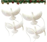 Turtle Doves Christmas Tree Decoration, Christmas Ornaments For The Home, Xmas Tree Hanging Decor, Hanging Ornament For Xmas Home Decoration, A Symbol Of Forever Friends (4 PCS)