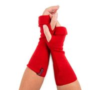 Turtle Doves Classic Cashmere Fingerless Gloves (Red)