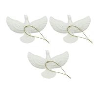 Turtle Doves, Home Christmas Decorations, Christmas Tree Ornaments, White Peace Dove Hanging Decorations, 3 Pieces, 6CM x 9CM