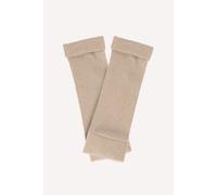 Turtle Doves Women's Cashmere Fingerless Gloves in Beige Turtle Doves Beige One Size