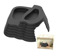 Turtle Drinking Dish | Non-Slip Decorative PVC Aquarium Ornament - Amphibian Aquarium Bath Pool | Lizard, Reptile, Frog, Gecko and Snake