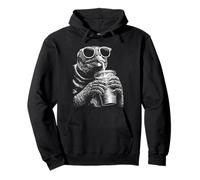 Turtle Drinking Iced Coffee Funny Animal Meme y2k Grunge Pullover Hoodie
