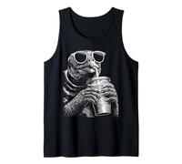 Turtle Drinking Iced Coffee Funny Animal Meme y2k Grunge Tank Top