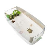 Turtle Enclosure Turtle tank simple large opening household ornament for turtle farming(Large)