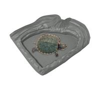 Turtle Feeding Bowl Gecko Bath Pool Water Bowl with Wide Opening for Food and Water in the Terrarium and Outdoor Area for Gecko, Bearded Dragons, Snake Reptiles