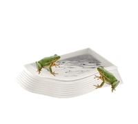 Turtle Feeding Bowl, Turtle Water Bowl, Turtle Soak Court, Anti-slip Turtle Bath Pot, Non-Slip Reptile Water Bowl and Food Bowl, Multifunctional SC