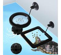 Turtle Feeding Ring for Fish Tank with Filter Balls Set, Floating Feeding Ring for Fish Tank and Nitrifying Balls, Aquatic Turtles Toys, Feeder for Betta Guppy Goldfish (Black)