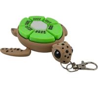 Turtle Fidget Clickers - Desktop and Keychains - Sensory Figures, Mechanical Keys - Autism, ADHD, Stress, Anxiety Relief (Kiwi - Bright)
