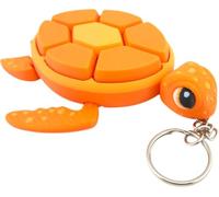 Turtle Fidget Clickers - Desktop and Keychains - Sensory Figures, Mechanical Keys - Autism, ADHD, Stress, Anxiety Relief (Orange)
