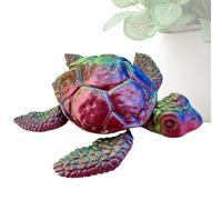 Turtle Fidget Toy, Articulated 3D Printed Turtles Sculpture, 11.5x9.7cm/4.53x3.82 inches Interactive Animal Figurine for Desk Play, Stress Relief, Compact Home Decor for Boys Girls Adults