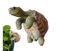 Turtle Figurines,Small Animal Figurines Turtle Decor | Tortoise Sculpture Miniatures Outdoor Statue, Home Decorations for Plant Pot Balcony Patio Yard Aquarium Tank