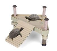 Turtle Floating Platform, Floating Turtle Pier Basking Platform with Ramp Ladder for Aquarium Fish Tank Decor Terrarium Tank Accessory