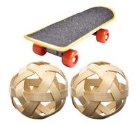 Turtle Food Ball, Turtle Hay Feeder Ball | Feeding a Grass Ball with Training Skateboard | 2 Treat Balls, Turtle Toy for Small Animals, Pets, Turtles, Turtles