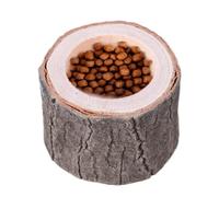 Turtle Food Bowl, Reptile Food Bowl | Wood Grain Habitat Accessory for Lizard Bernard the Hermit Bearded Dragon Gecko Snake Terrariums Indoor Garden Pond
