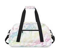 Turtle Fun Style Gym Bag Sports Duffle Bag Weekend Sleepover Duffel Bags Small Travel Tote for Overnight Workout Gymnastics Dance Ballet, Turtle Fun Style, 18.9 x 8.7 x 10.6 in, Duffel Bags