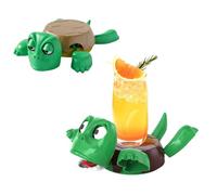 Turtle Funny Coaster, 3D Printed Turtle Cup Holder with Open Eye Funny Stress Relief Turtle Toy, Gift for Turtles Lover Home Office Desk (A)
