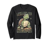 Turtle Funny Warranty Joke Aging Humor Not Feeling Older Long Sleeve T-Shirt