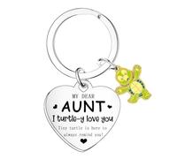 Turtle Gifts for Aunt Mother’s Day Gift Aunt Keyring from Niece Nephew I Turtle-y Love You Keychain for Auntie