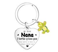 Turtle Gifts for Nana Mother's Day Gift Turtles Keyring for Nana from Granddaughter Grandson Grandma Gift I Turtle-y Love You Keychain for Grandma