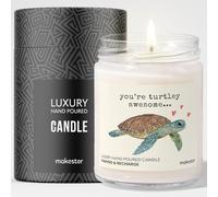 Turtle Gifts - Luxury Soy Wax Candle - Vanilla, Jasmine, Sugared Almond - Makester