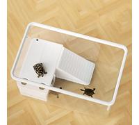 Turtle Habitat Aquarium Starter Kit, Integrated Basking Platform, Disassemblable for Easy Water Change, 360° Clear View and Durable Design for Pet Turtles and Tortoises