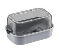 Turtle Habitat Tank Set - Full View Water Enclosure for Clear Animal Watching, Multi-Zone Layout with Sun Design, Floor Drain System + Water Separation Areas, Durable Acrylic Construction