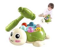 Turtle Hammering Toy - 7.7 Inch Handheld, Early Development Device, Cute Animal Design | Kindergarten Classroom Prize Family Game Night Sensory Training Reflex Practice Holiday Present Supply