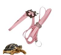 Turtle Harness Leashes, Adjustable Outdoor Rope, Professional Control Strap 120x1x1cm for Gecko Tortoise Soft Chest Collar Walking Lead Color Reptile Small Animal Pet Supply Safety Gear