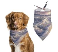 Turtle Hatchlings Crawling on The Beach Cute Dog Bandanas Adjustable Bibs Puppy Neckerchief for Cat Triangle Pet Scarf Summer