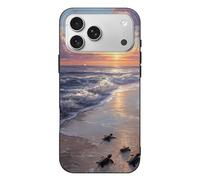 Turtle Hatchlings Crawling on The Beach Cute Phone Case Compatible with iPhone 17/17 Pro/17 Pro Max/17 Air Unisex Thin Fit Cellphone Protective Cover