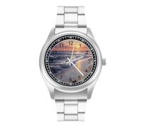 Turtle Hatchlings Crawling on The Beach Men's Quartz Watch Stainless Steel Bands Easy Read Minimalist Wristwatches Daily Business