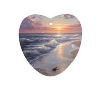 Turtle Hatchlings Crawling on The Beach Printed Car Air Fresheners Long Lasting Hanging Ocean Scented Cards Tablets for Closet Bathroom