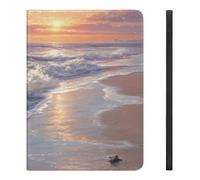 Turtle Hatchlings Crawling on The Beach Printed Tablet Case with Pencil Holder Unisex Slim TPU Protective Cover Compatible with iPad 2020/Pro 2020/Pro 2021/Air4/Air5