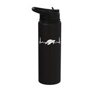 Turtle Heartbeat EKG line for Turtle Fans Stainless Steel Insulated Water Bottle