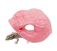 Turtle Hiding Cave - Realistic Snake Head Shape | Turtle and Reptile Shelter | for Small and Medium Iguanas, Land Turtles, Leopard Geckos, Snails and Tree Frogs