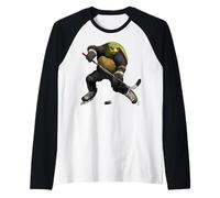 Turtle Ice Hockey Raglan Baseball Tee
